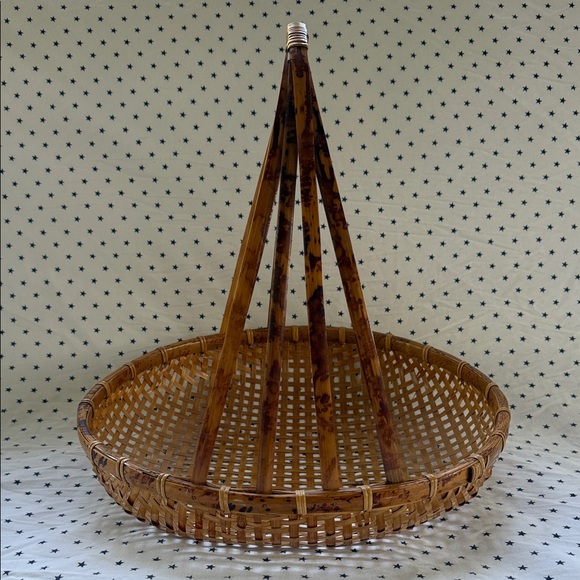 Vintage Republic of China Rattan / Bamboo / Reed Fishing Basket Excellent Cond - Picture 3 of 17
